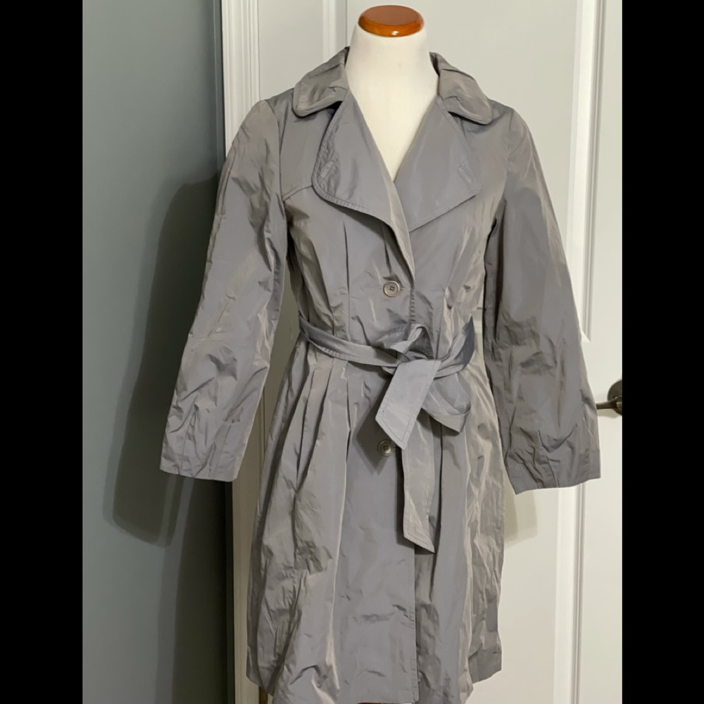 Banana Republic Women’s Trench/Rain Coat - Size Medium, Grey